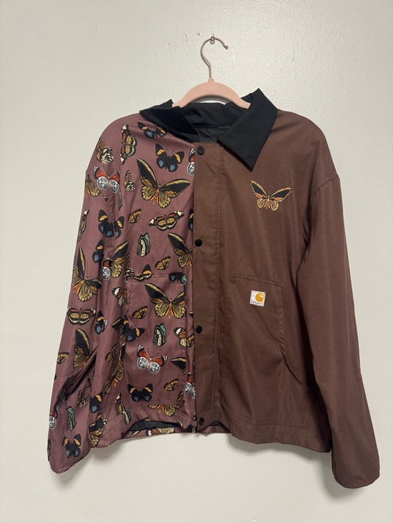 Carhartt Jackets & Blazers - Carhartt Butterfly Button-Up Jacket in Brown & Mauve